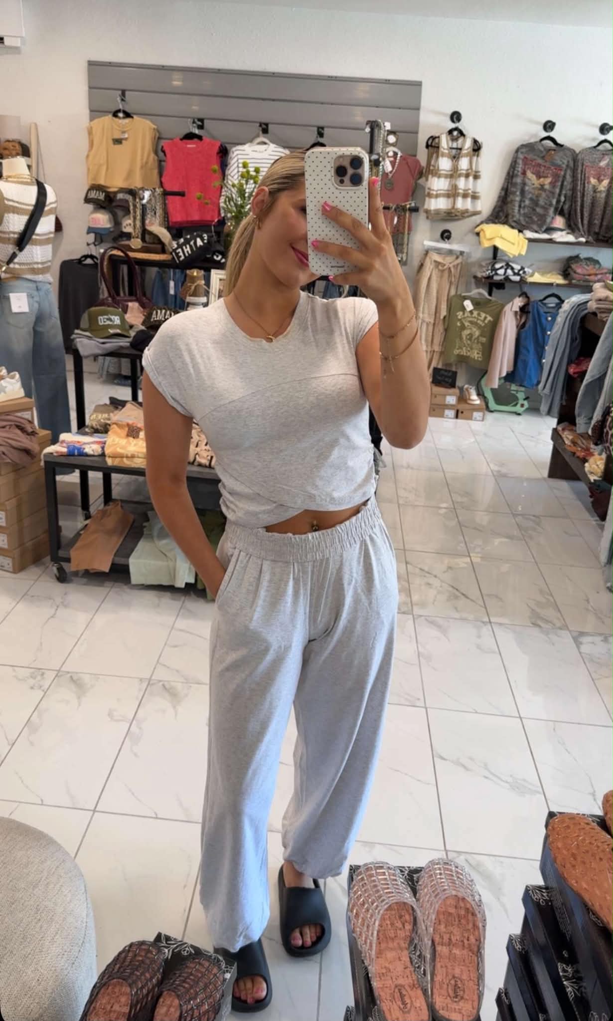 GREY LYCRA SET