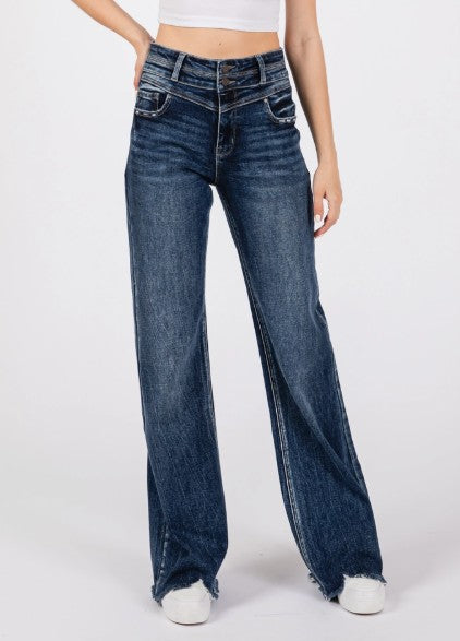 PETRA DARK WIDE LEG DENIM