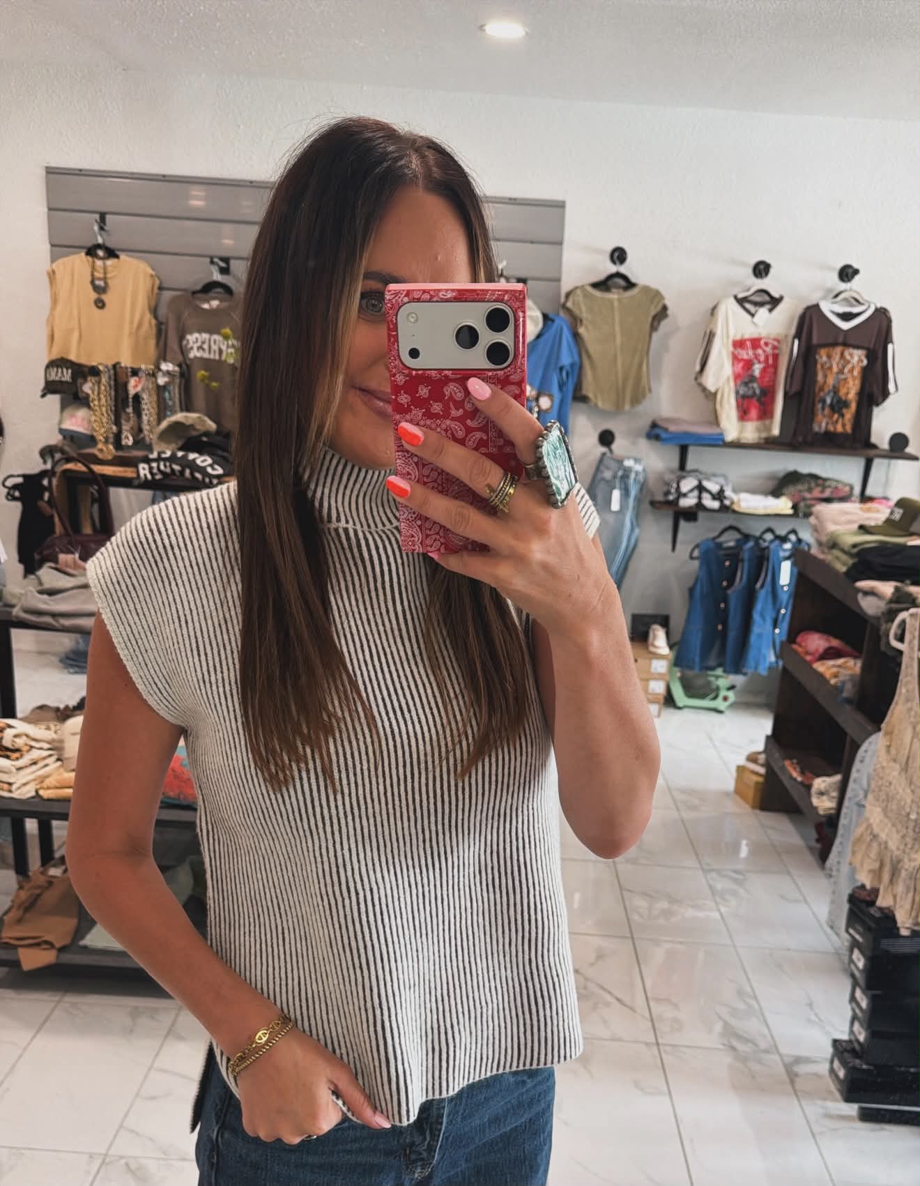 MOCK NECK PULLOVER
