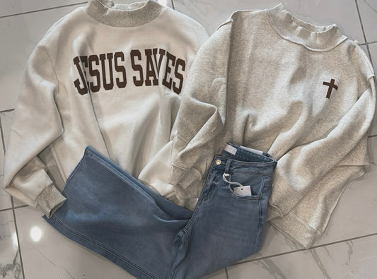 JESUS SAVES SWEATER