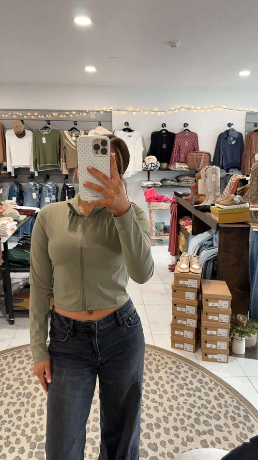 LONG SLEEVE MOCK JACKET