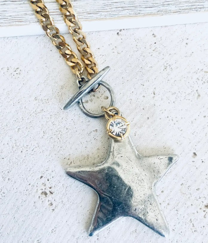 SILVER STAR NECKLACE