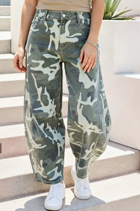 CAMO BARREL DENIM