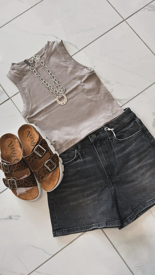 HIGH RISE VERVET SHORTS