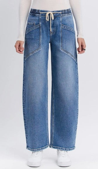 HIGH RISE WAISTBAND DENIM