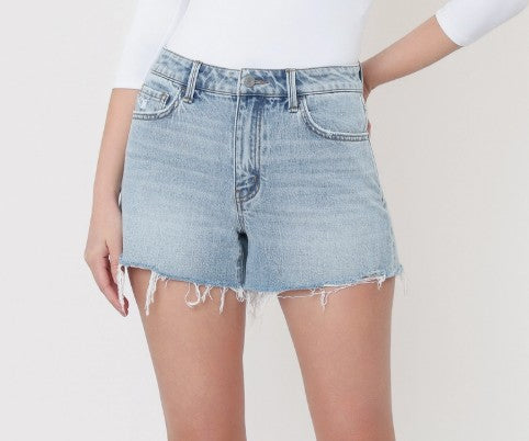 HIGH RISE DENIM SHORTS