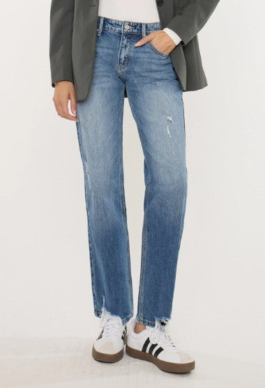 MID RISE STRAIGHT DENIM