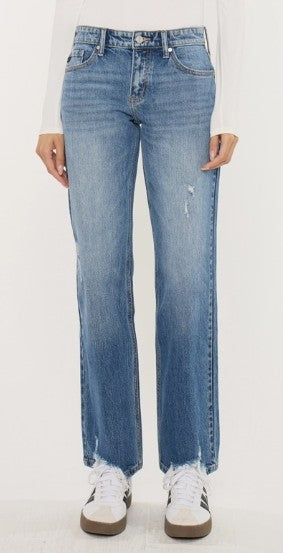 MID RISE STRAIGHT DENIM