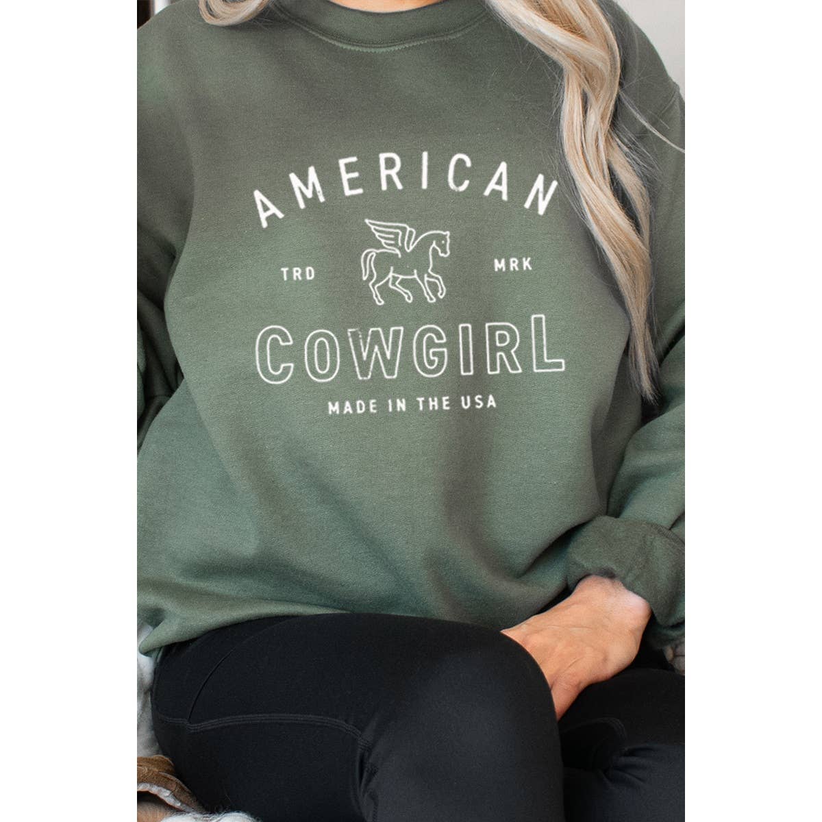 AMERICAN COWGIRL SWEATSHIRT