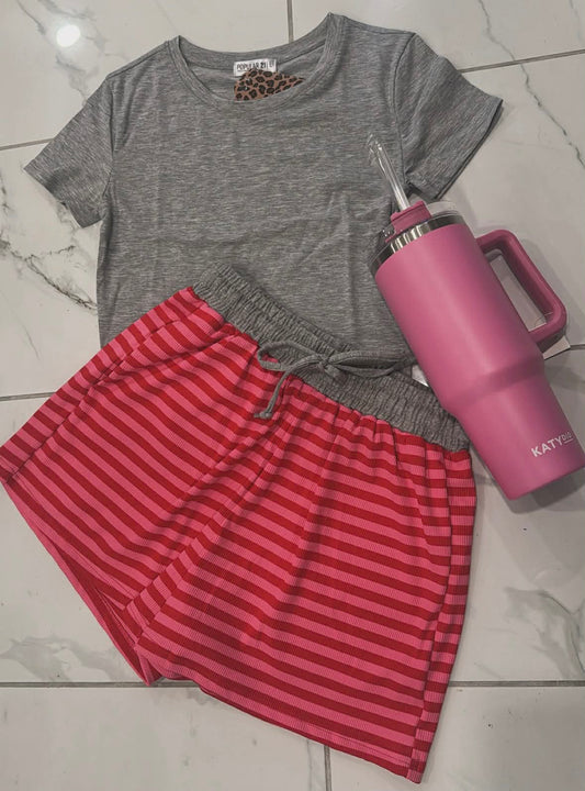 VALENTINE STRIPED SHORTS