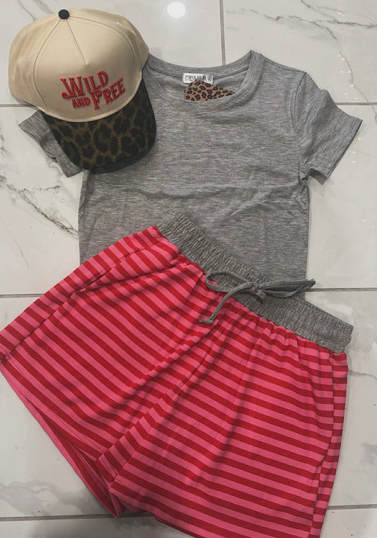 VALENTINE STRIPED SHORTS