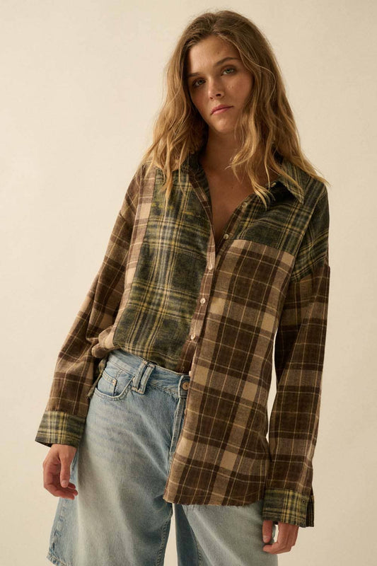 FLANNEL LOOSE FIT TOP