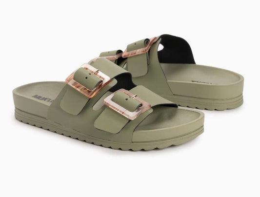 MUK LUKS LIGHT OLIVE SANDALS