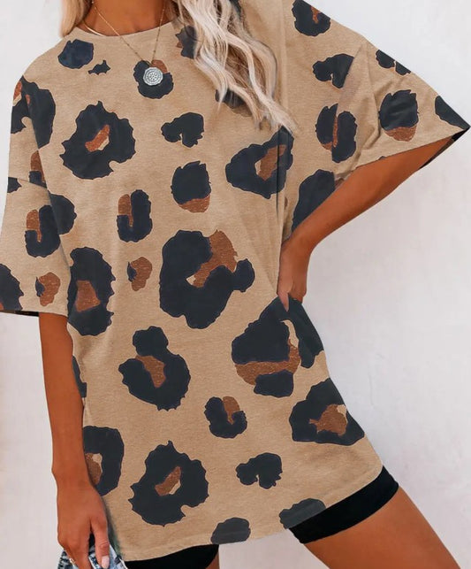 BOYFRIEND LOOSES LEOPARD PRINT TOP