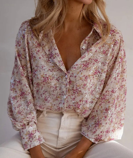 BISHOP SHEER FLORAL TOP