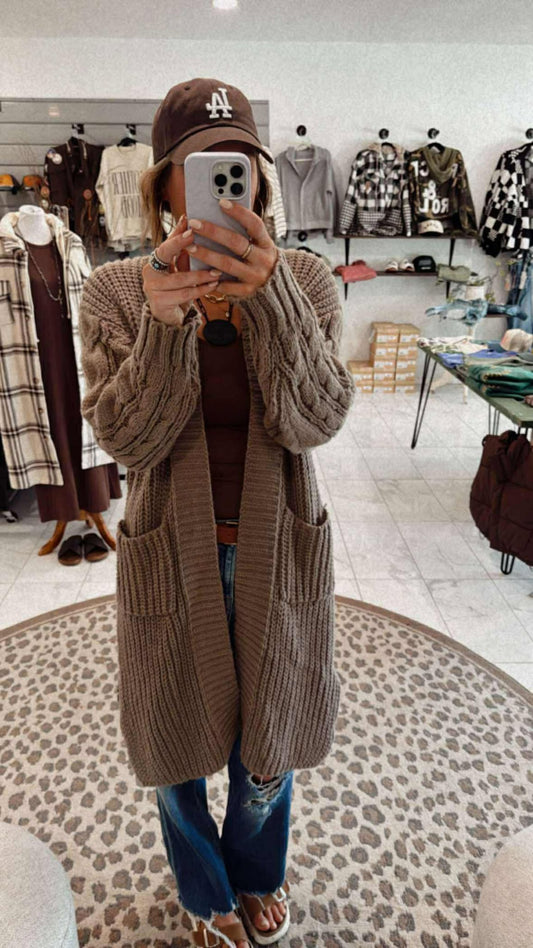 RIB KNIT CARDIGAN