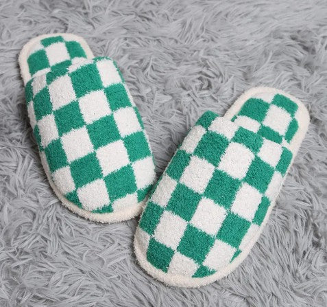 CHECKERED INDOOR SLIPPERS