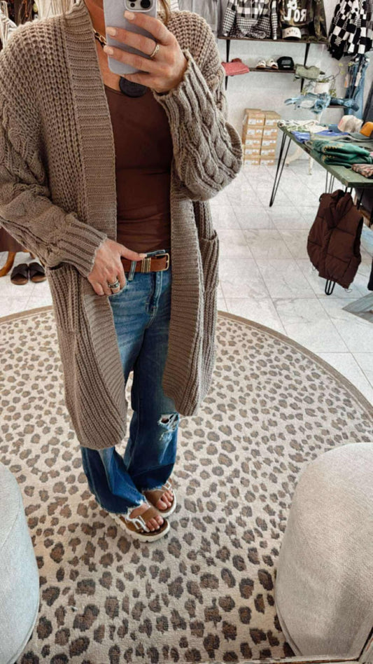 RIB KNIT CARDIGAN
