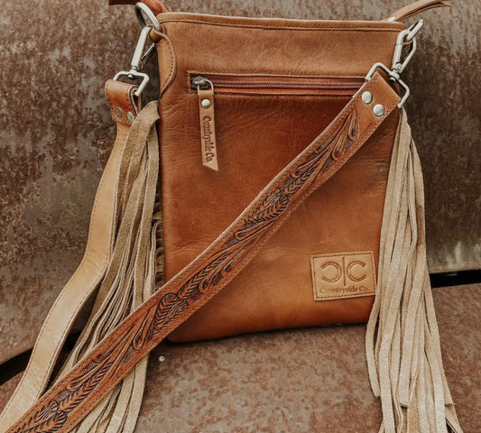 STOCKDALE CHECKERED BROWN PURSE