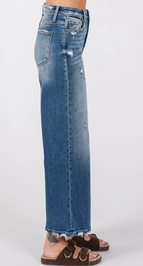 HIGH RISE RELAXED CROPPED DENIM