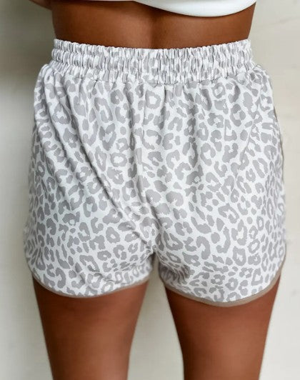 LEOPARD GRAY SHORTS
