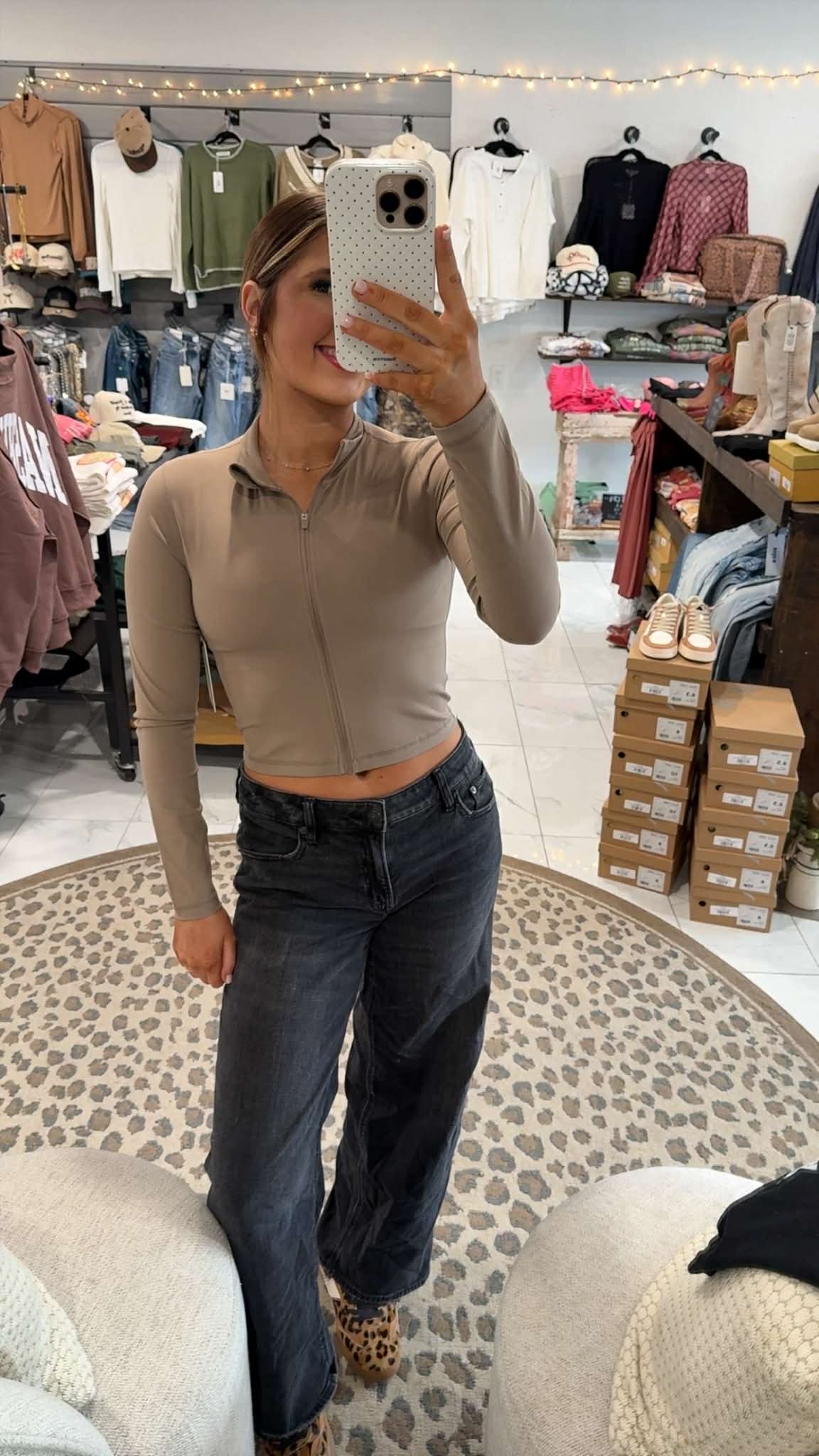 LONG SLEEVE MOCK JACKET