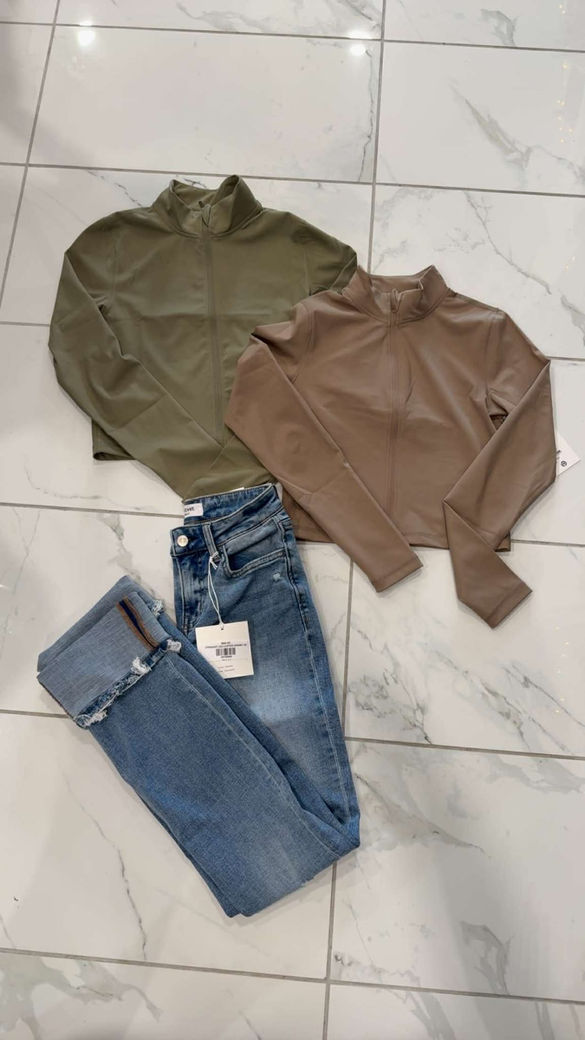 LONG SLEEVE MOCK JACKET