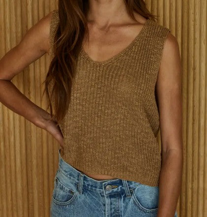 KNIT SWEATER COTTON TOP
