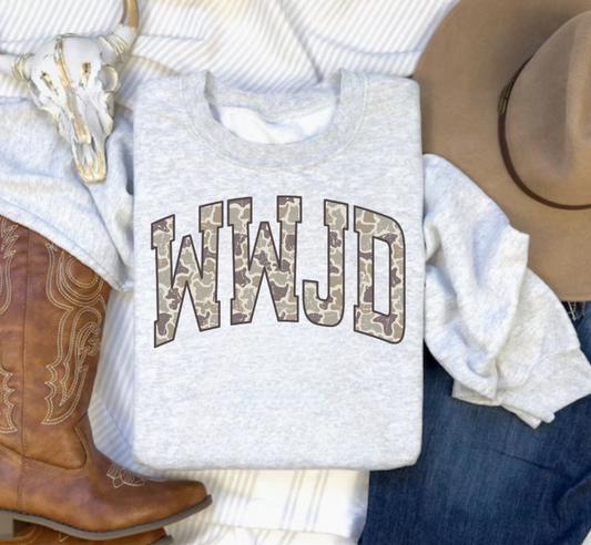 CAMO WWJD SWEATER