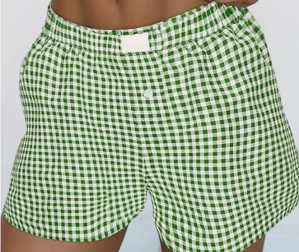 PRINTED HIGH WAIST SHORTS