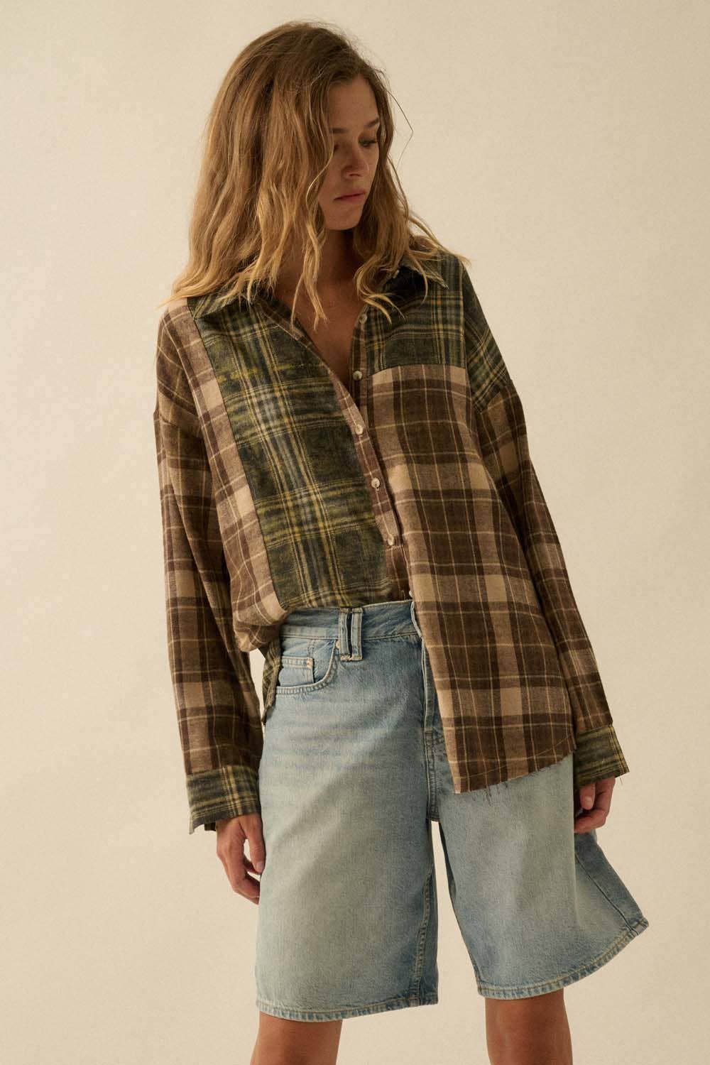 FLANNEL LOOSE FIT TOP