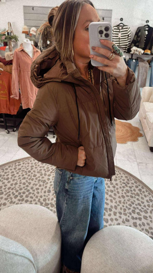 HOODED PUFFER JACKET