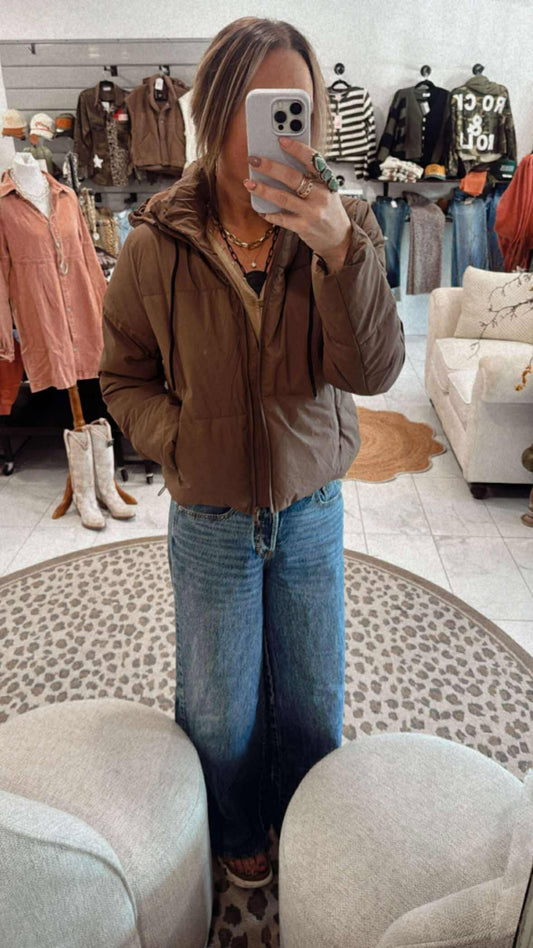 HOODED PUFFER JACKET
