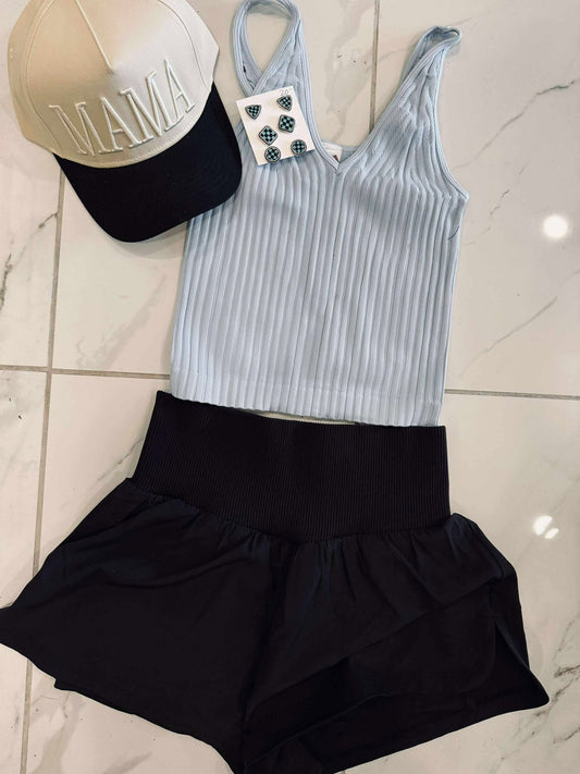 WIDE RIBBED TANK TOP