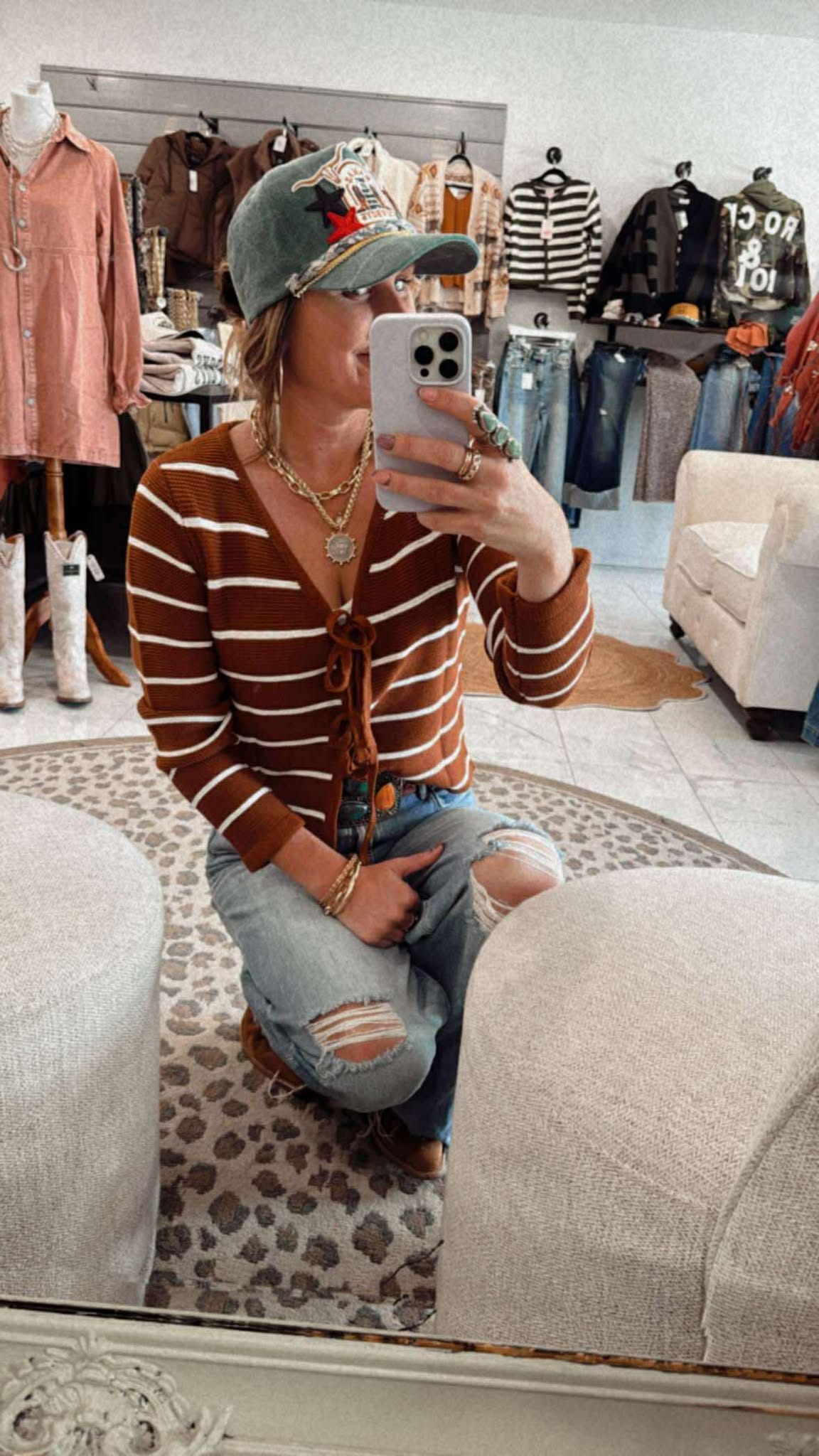 TIE FRONT KNIT SWEATER