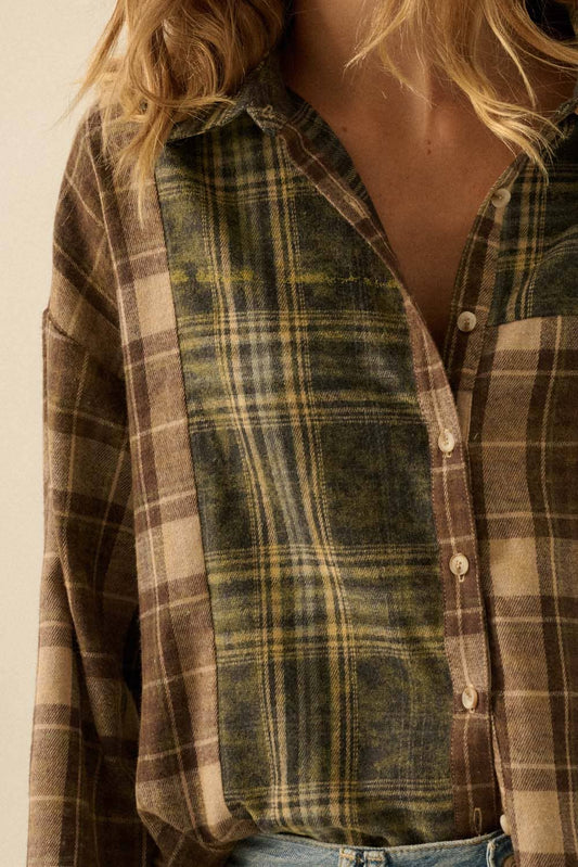 FLANNEL LOOSE FIT TOP